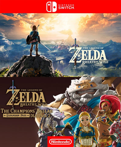 The Legend of Zelda Breath of the Wild and The Legend of Zelda Breath of the Wild Expansion Pass Bundle - Switch